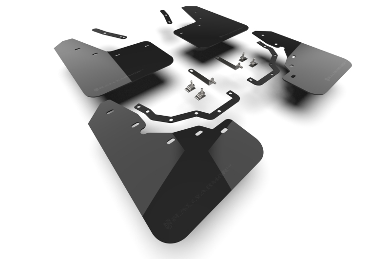 Lexus GX-550 Mud Flap Kit - Rally Armor - UR Black with Metallic Black Logo - Black - `24-`27